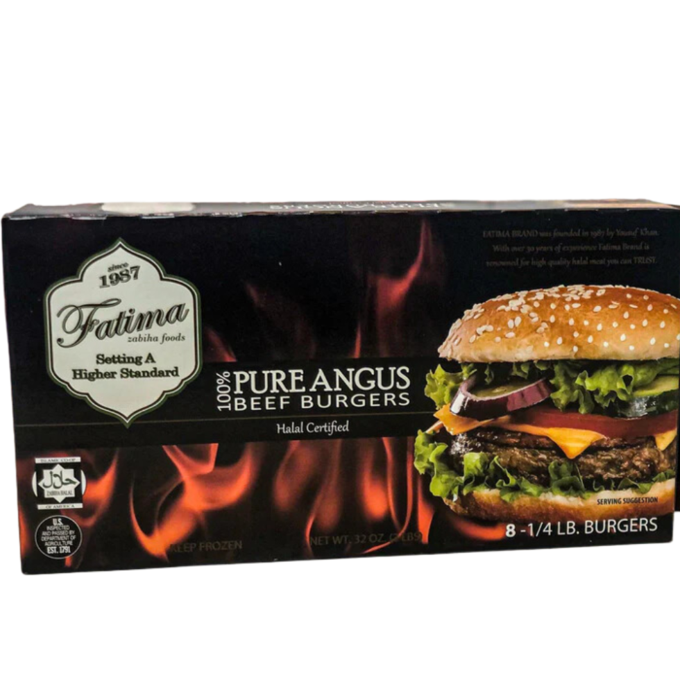 Fatima Beef Burgers 8 - 1/4Lb