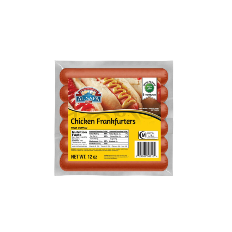 Al Safa Chicken Frankfurters 12Oz