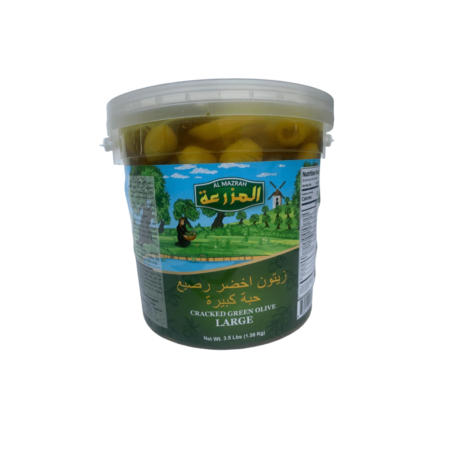 Green Land Food Cracked Green Olive Large