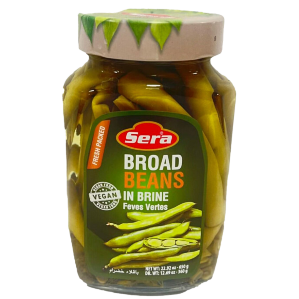 Sera Broad Beans In Brine Feves Vertes 22.92Oz-650G